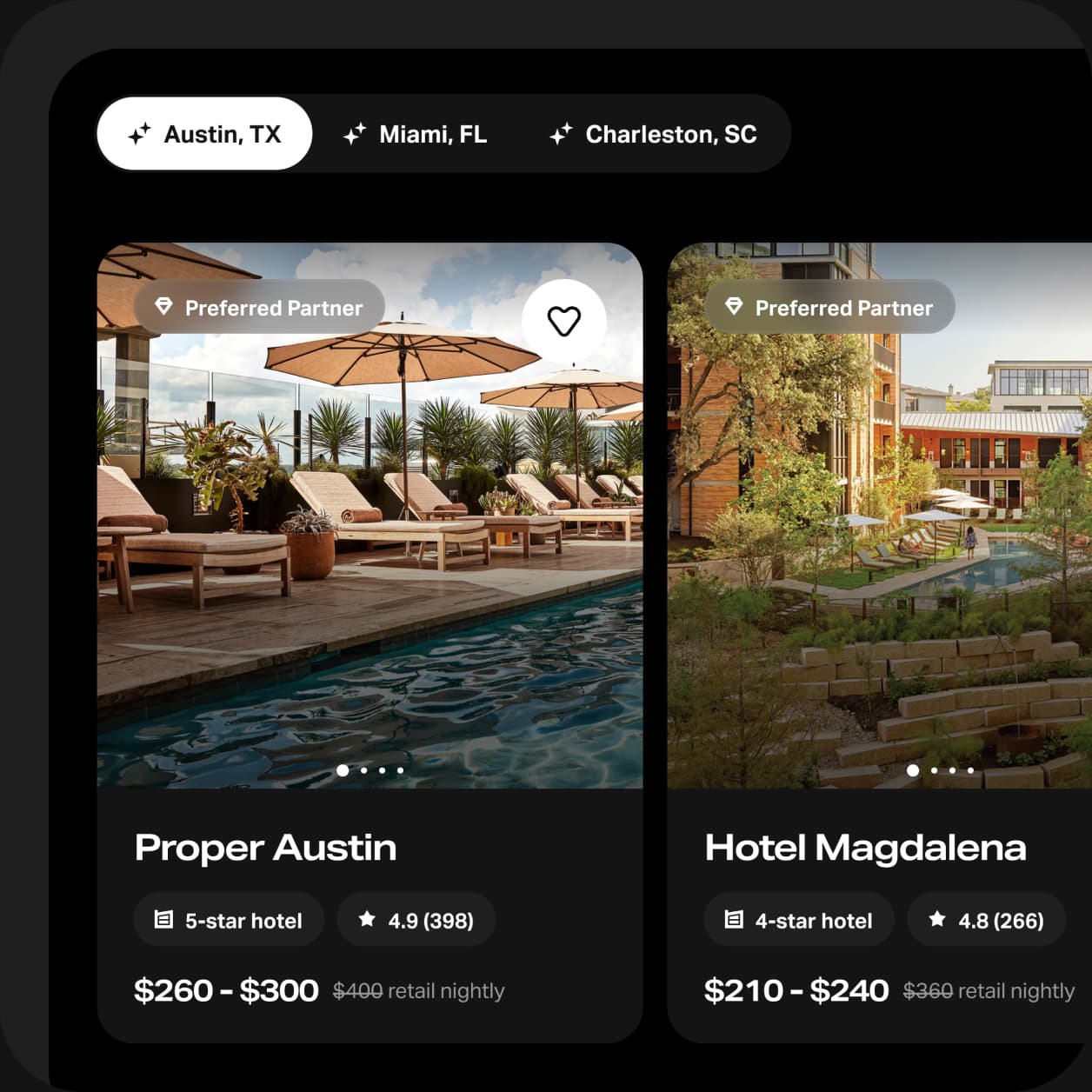 Get matched with top hotels.