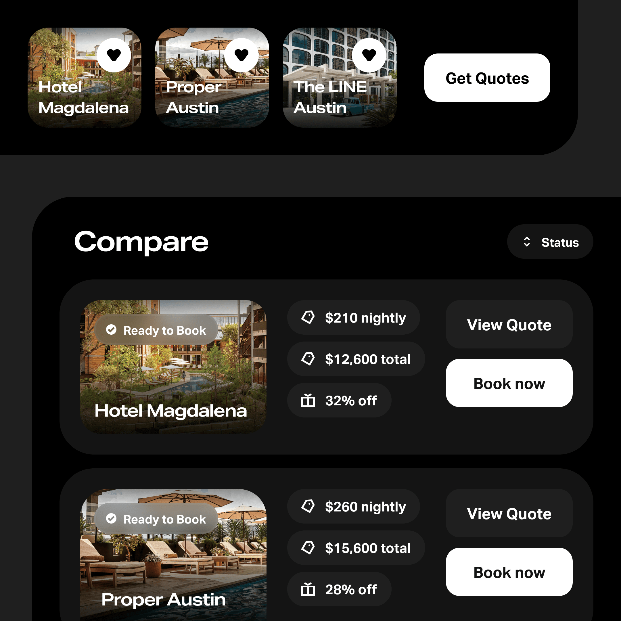 Compare group rates in a click.